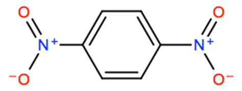 Structural representation of p-Dinitrobenzene