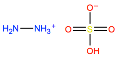 Structural representation of Hydrazine sulfate (1:1)