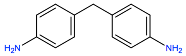 Structural representation of 4,4'-Methylenedianiline