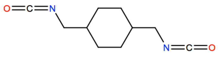 Structural representation of 1,4-Bis(methylisocyanate)cyclohexane