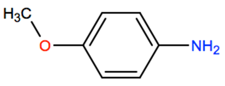 Structural representation of p-Anisidine