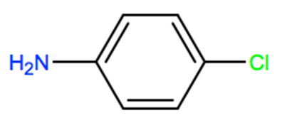 Structural representation of p-Chloroaniline