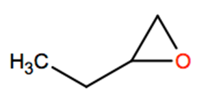 Structural representation of 1,2-Butylene oxide