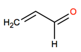 Structural representation of Acrolein