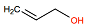 Structural representation of Allyl alcohol