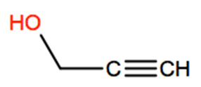 Structural representation of Propargyl alcohol