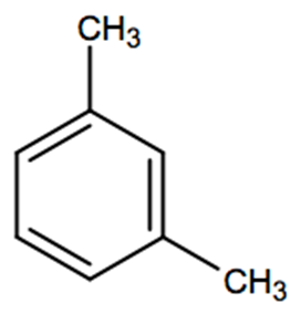 Structural representation of m-Xylene