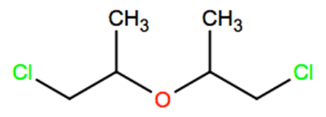 Structural representation of Bis(2-chloro-1-methylethyl) ether