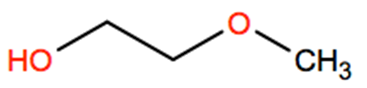 Structural representation of 2-Methoxyethanol
