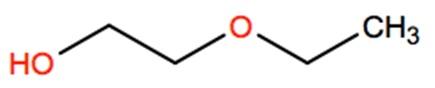 Structural representation of 2-Ethoxyethanol