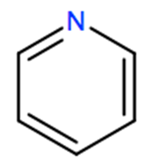 Structural representation of Pyridine