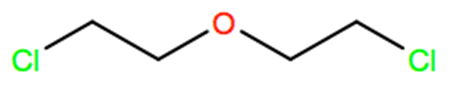 Structural representation of Bis(2-chloroethyl) ether