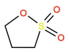 Structural representation of 1,3-Propane sultone