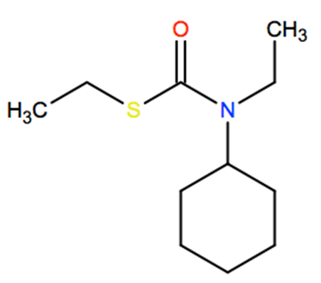 Structural representation of Cycloate