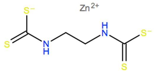 Structural representation of Zineb