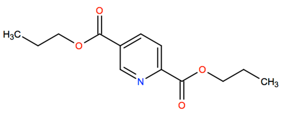 Structural representation of Dipropyl isocinchomeronate
