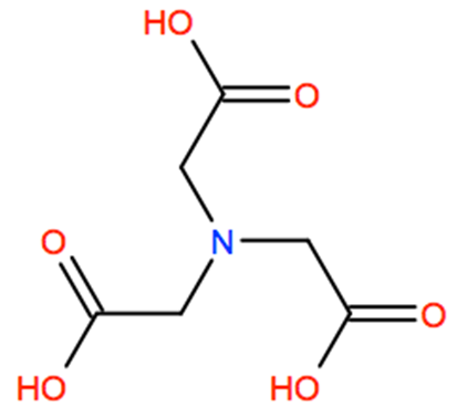 Structural representation of Nitrilotriacetic acid