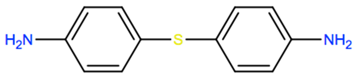 Structural representation of 4,4'-Thiodianiline