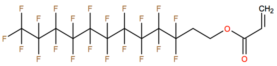 Structural representation of 1,1,2,2-Tetrahydroperfluorododecyl acrylate