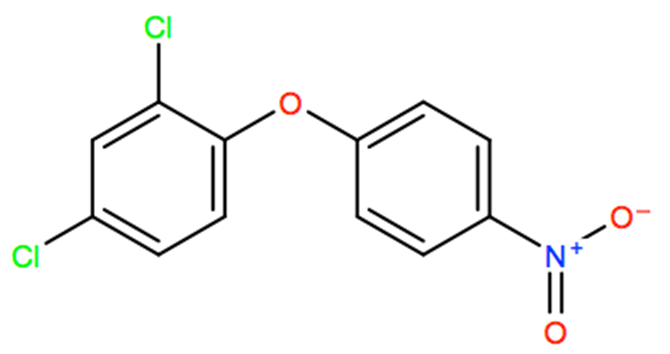 Structural representation of Nitrofen