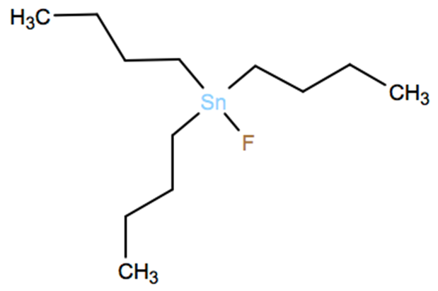 Structural representation of Tributyltin fluoride
