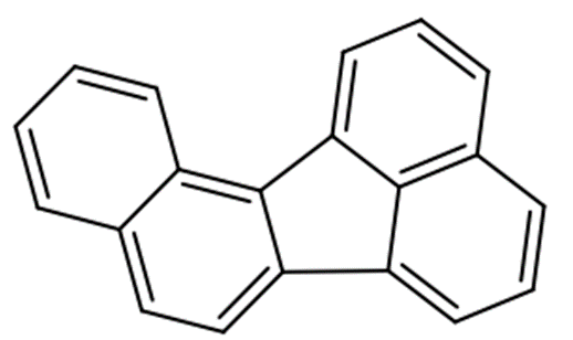 Structural representation of Benzo[j]fluoranthene