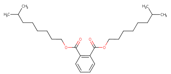Structural representation of Bis(7-methyloctyl) phthalate 