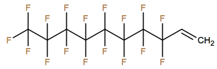 Structural representation of Perfluorooctyl ethylene