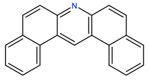 Structural representation of Dibenz[a,j]acridine