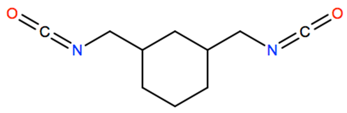 Structural representation of 1,3-Bis(methylisocyanate)cyclohexane
