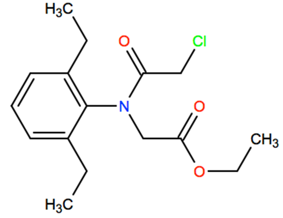 Structural representation of Diethatyl ethyl