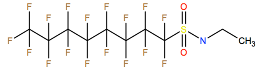 Structural representation of Sulfluramid