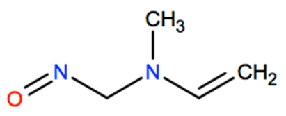 Structural representation of N-Nitrosomethylvinylamine
