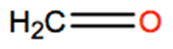 Structural representation of Formaldehyde