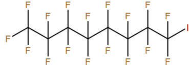 Structural representation of Perfluorooctyl iodide