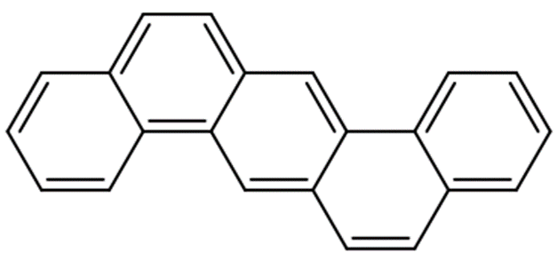 Structural representation of Dibenzo[a,h]anthracene