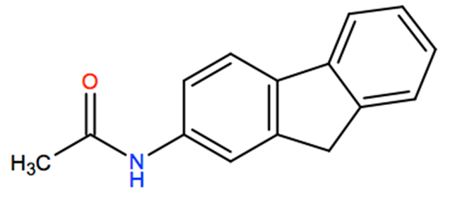 Structural representation of 2-Acetylaminofluorene