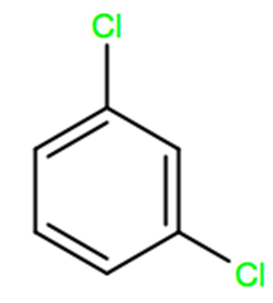 Structural representation of 1,3-Dichlorobenzene