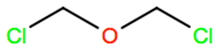 Structural representation of Bis(chloromethyl) ether