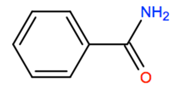 Structural representation of Benzamide
