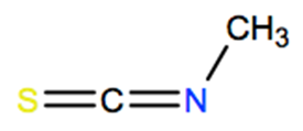 Structural representation of Methyl isothiocyanate