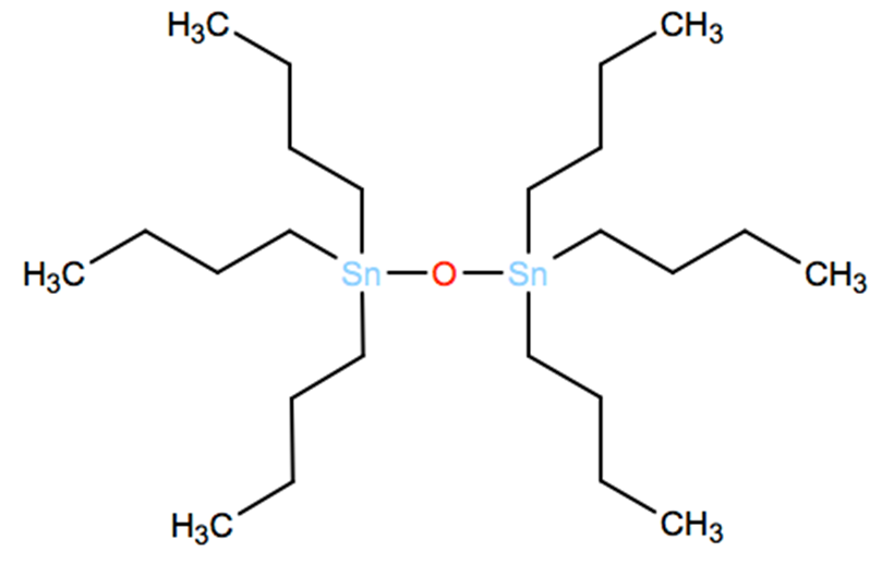 Structural representation of Bis(tributyltin) oxide