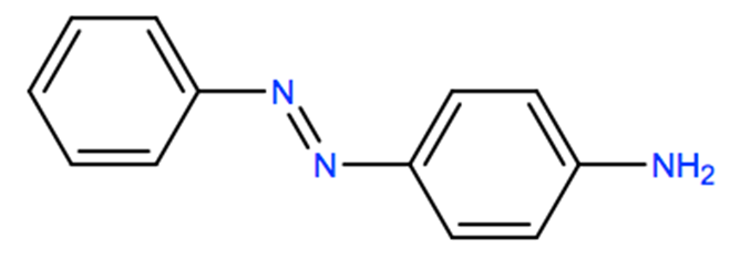 Structural representation of 4-Aminoazobenzene