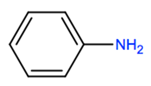 Structural representation of Aniline