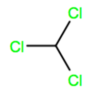 Structural representation of Chloroform
