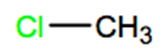 Structural representation of Chloromethane