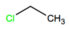 Structural representation of Chloroethane