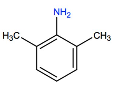 Structural representation of 2,6-Xylidine