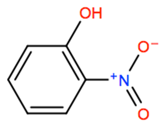 Structural representation of 2-Nitrophenol
