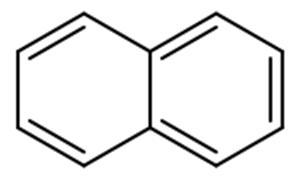 Structural representation of Naphthalene